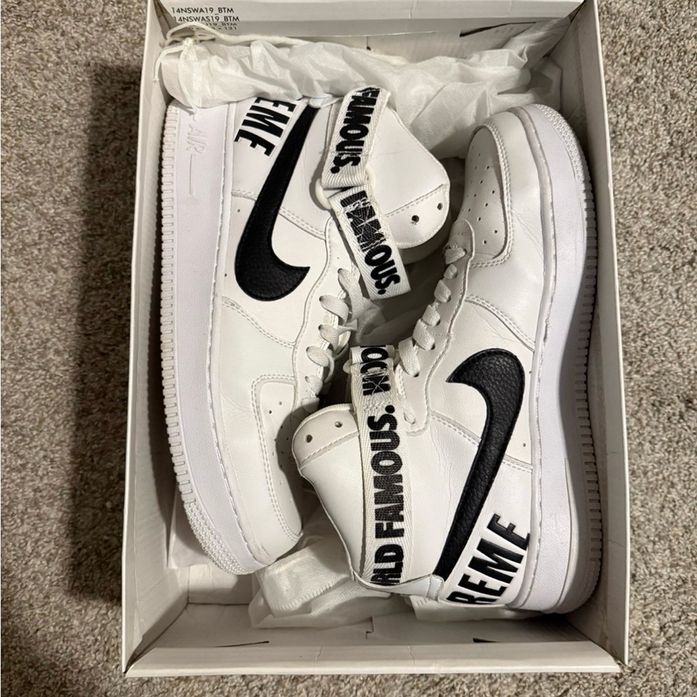 Nike Air Force 1 High Supreme SP White and Black